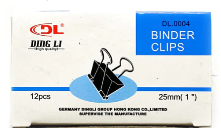 Binder clip. Dingli